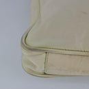 PRADA Tote Bag Nylon White Silver Auth 99539-16