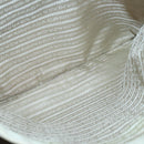 PRADA Tote Bag Nylon White Silver Auth 99539-21