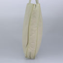 PRADA Tote Bag Nylon White Silver Auth 99539-3