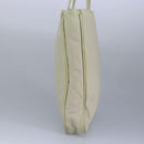 PRADA Tote Bag Nylon White Silver Auth 99539-4