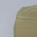 PRADA Tote Bag Nylon Plastic Beige Silver Auth 99542-14