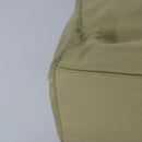 PRADA Tote Bag Nylon Plastic Beige Silver Auth 99542-16