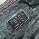 PRADA Tote Bag Nylon Plastic Beige Silver Auth 99542-18
