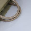 PRADA Tote Bag Nylon Plastic Beige Silver Auth 99542-7