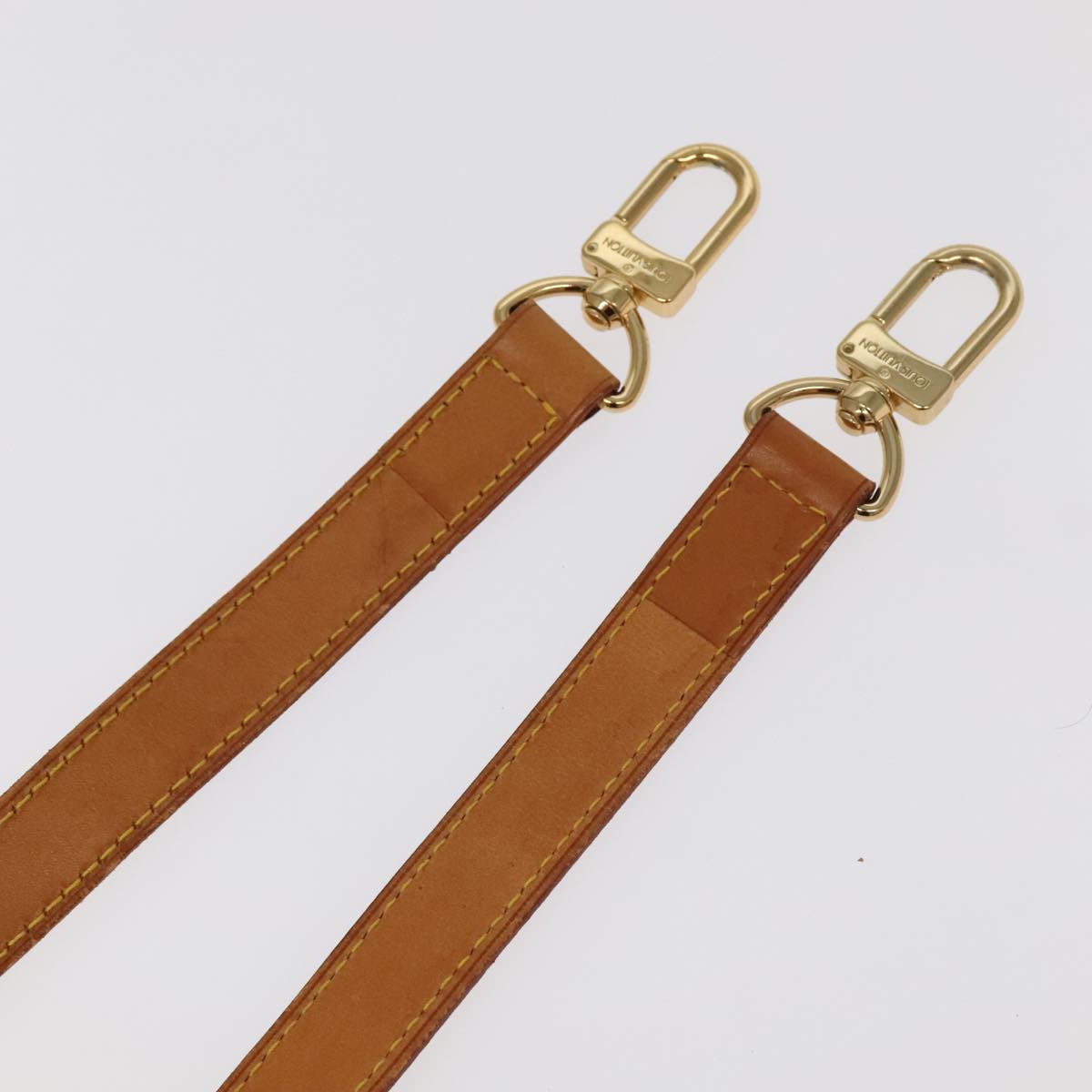 LOUIS VUITTON Adjustable Shoulder Strap Leather 36.2""-43.7"" Beige Auth 99545