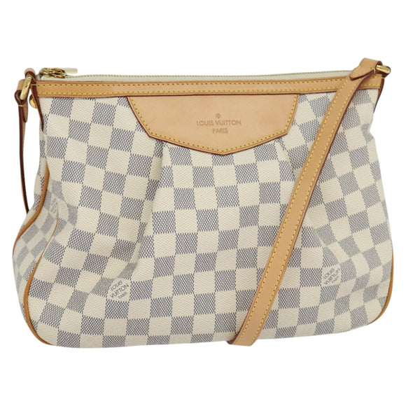 LOUIS VUITTON Damier Azur Siracusa PM Shoulder Bag N41113 LV Auth 99558SAV