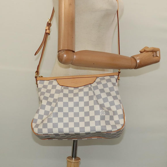 LOUIS VUITTON Damier Azur Siracusa PM Shoulder Bag N41113 LV Auth 99558SAV