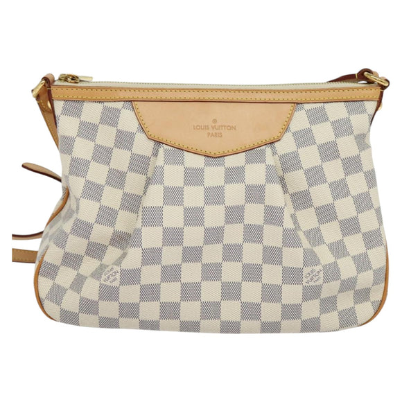 LOUIS VUITTON Damier Azur Siracusa PM Shoulder Bag N41113 LV Auth 99558SAV