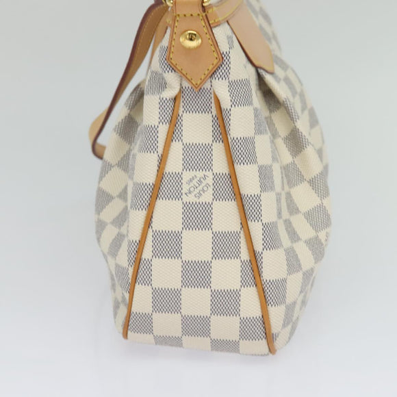 LOUIS VUITTON Damier Azur Siracusa PM Shoulder Bag N41113 LV Auth 99558SAV