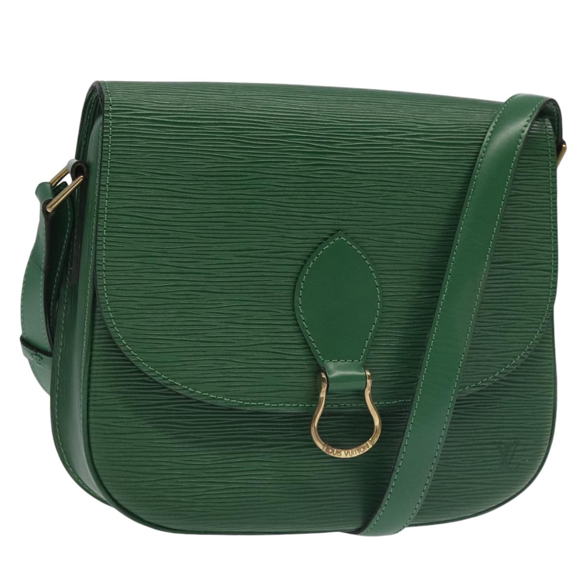 LOUIS VUITTON Epi Saint Cloud GM Shoulder Bag Green M52194 LV Auth 99567