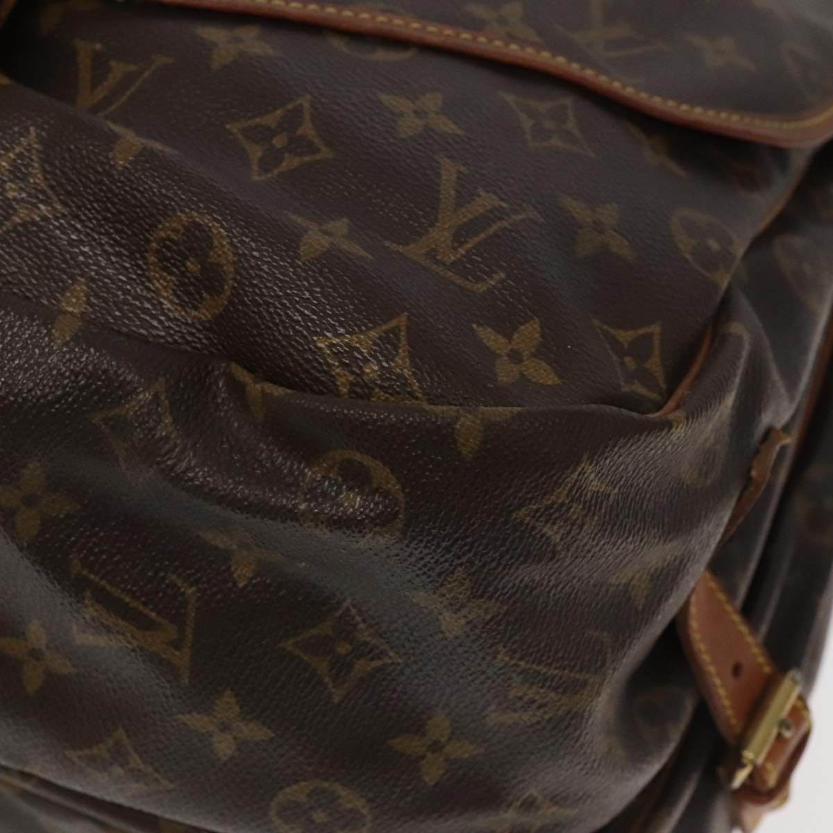 LOUIS VUITTON Monogram Saumur 35 Shoulder Bag M42254 LV Auth 99594