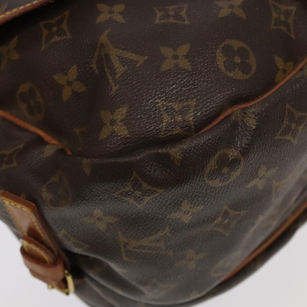 LOUIS VUITTON Monogram Saumur 35 Shoulder Bag M42254 LV Auth 99594