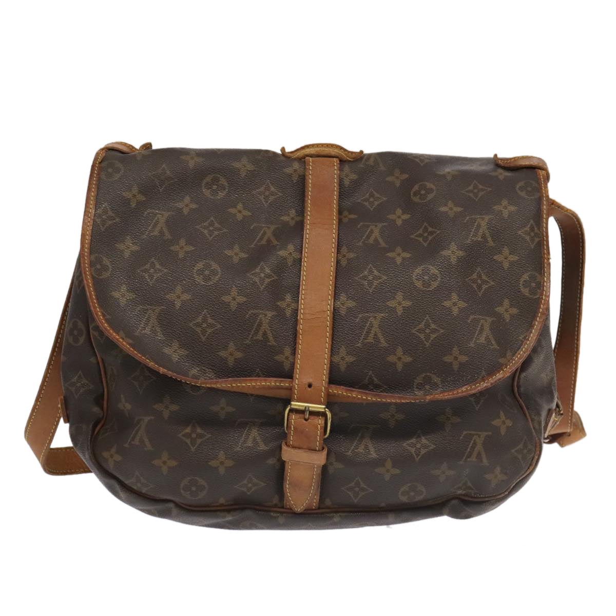 LOUIS VUITTON Monogram Saumur 35 Shoulder Bag M42254 LV Auth 99594 - 0