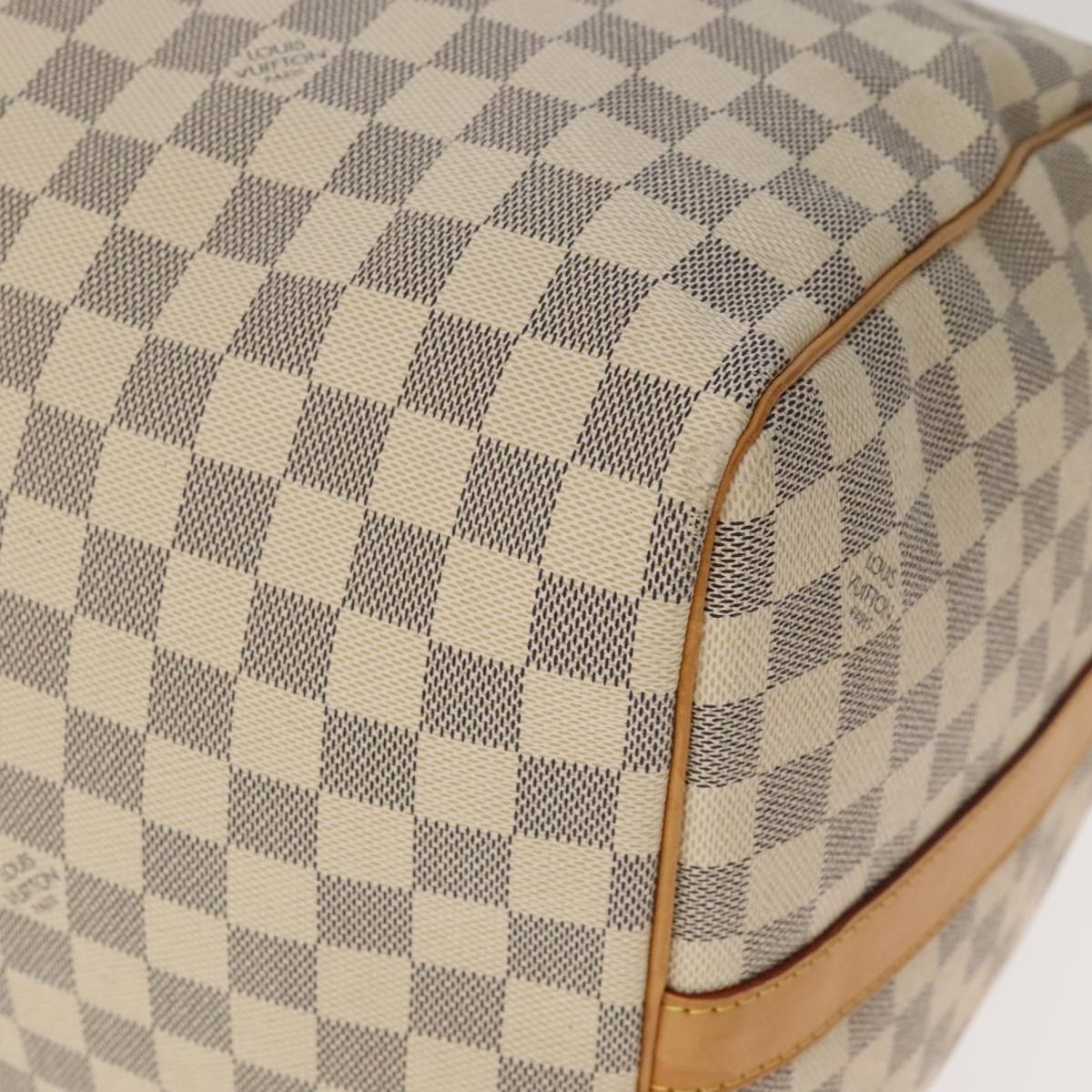 LOUIS VUITTON Damier Azur Keepall Bandouliere 55 Boston Bag N41429 Auth 99602