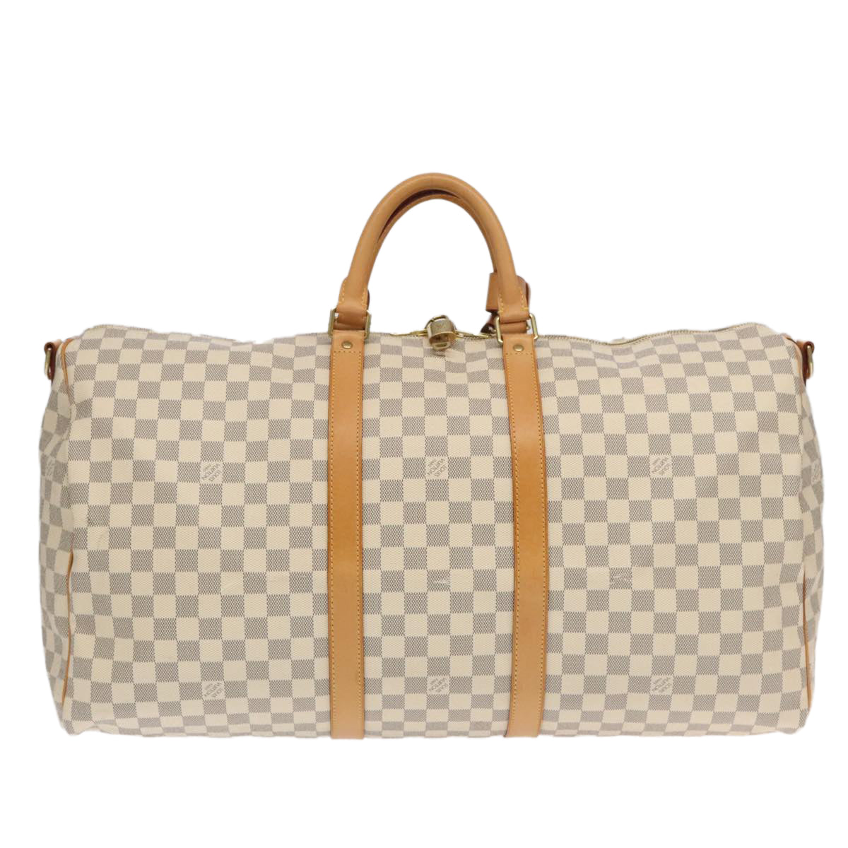 LOUIS VUITTON Damier Azur Keepall Bandouliere 55 Boston Bag N41429 Auth 99602 - 0