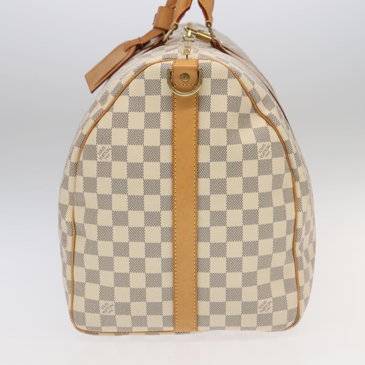 LOUIS VUITTON Damier Azur Keepall Bandouliere 55 Boston Bag N41429 Auth 99602