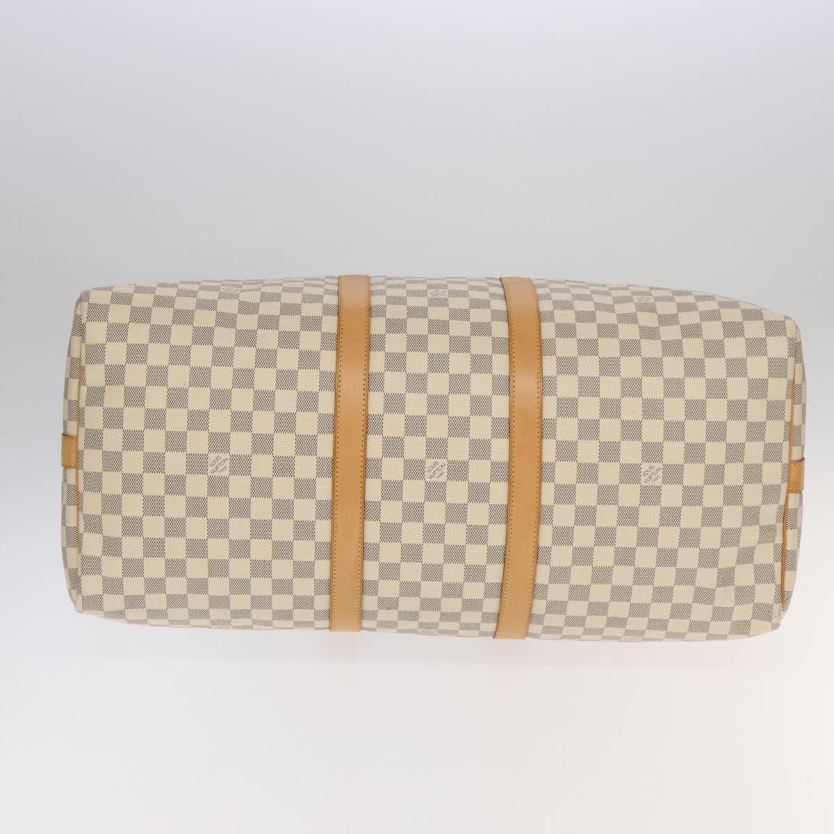 LOUIS VUITTON Damier Azur Keepall Bandouliere 55 Boston Bag N41429 Auth 99602