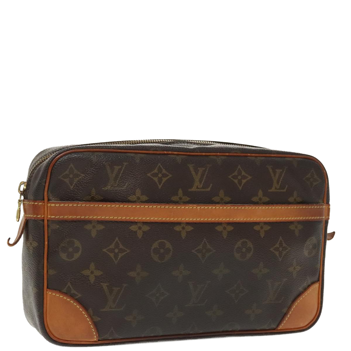 LOUIS VUITTON Monogram Compiegne 28 Clutch Bag M51845 LV Auth 99606