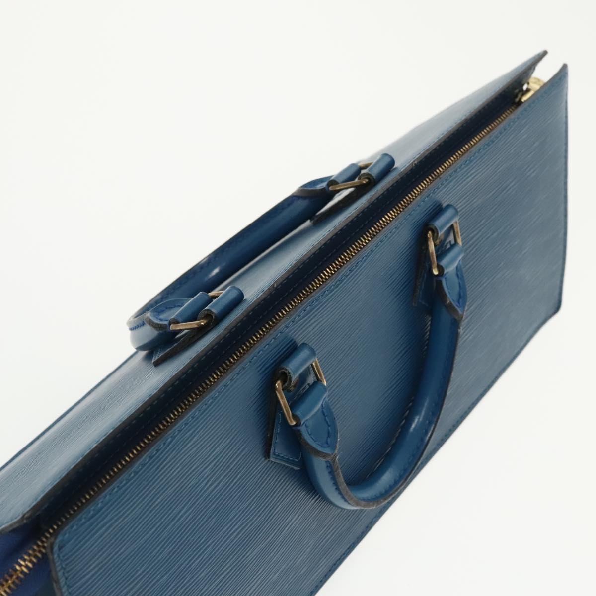 LOUIS VUITTON Epi Sac Triangle Hand Bag Blue M52095 LV Auth 99619