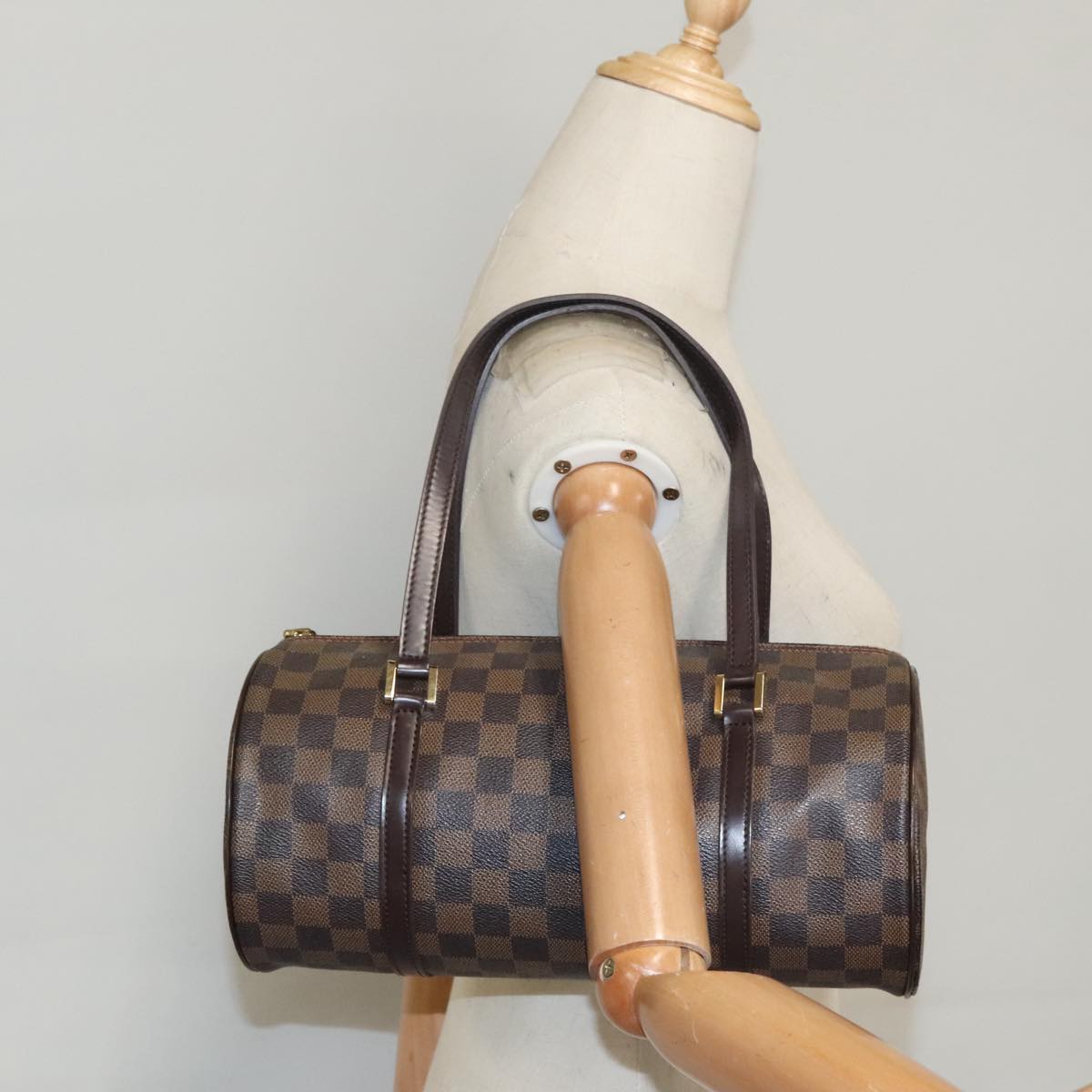 LOUIS VUITTON Damier Ebene Papillon 30 Hand Bag N51303 LV Auth 99622