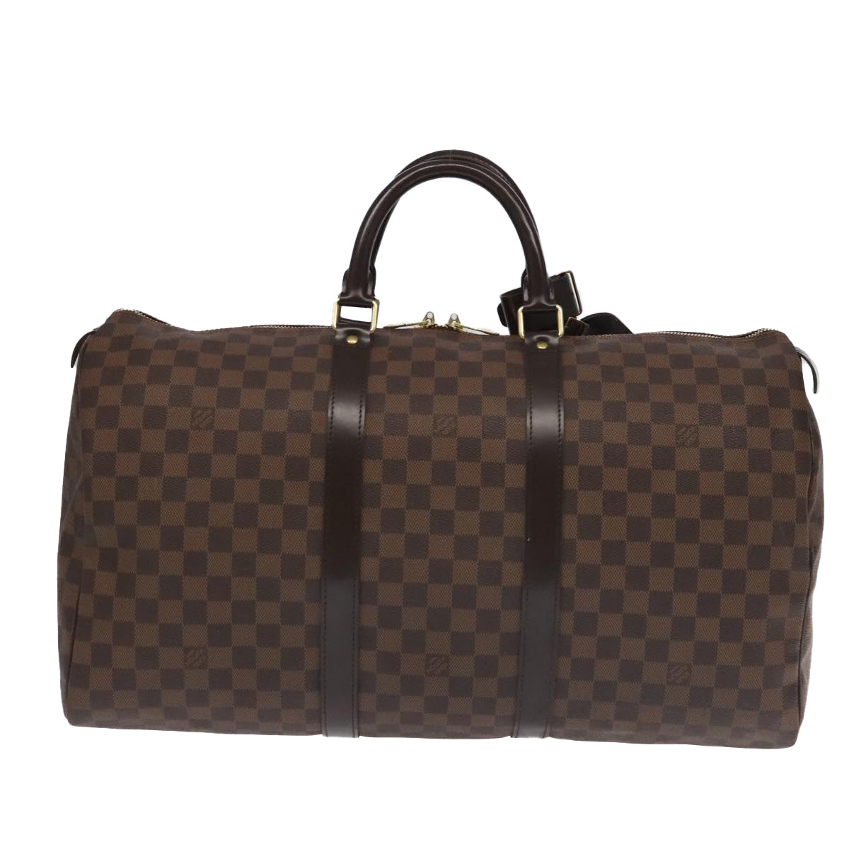 LOUIS VUITTON Damier Ebene Keepall 50 Boston Bag N41427 LV Auth 99623 - 0