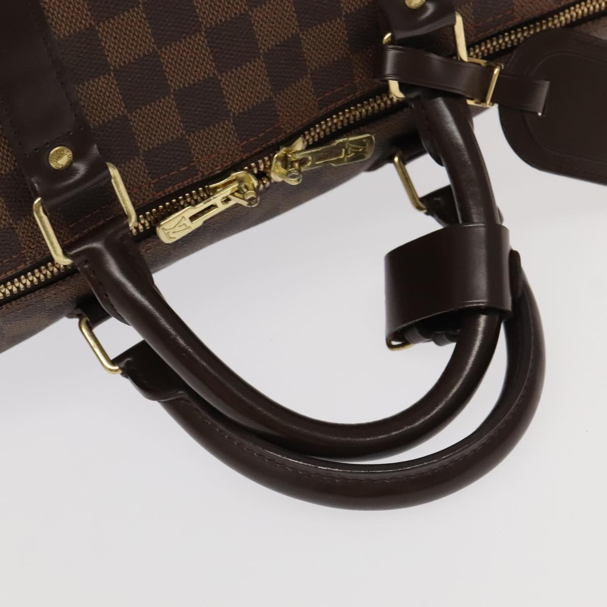 LOUIS VUITTON Damier Ebene Keepall 50 Boston Bag N41427 LV Auth 99623