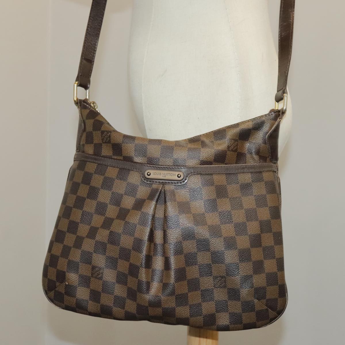 LOUIS VUITTON Damier Ebene Bloomsbury PM Shoulder Bag N42251 LV Auth 99635