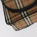 Burberrys Nova Check Hand Bag Canvas Beige Auth 99653-14
