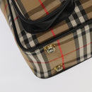 Burberrys Nova Check Hand Bag Canvas Beige Auth 99653-16