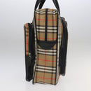 Burberrys Nova Check Hand Bag Canvas Beige Auth 99653-4