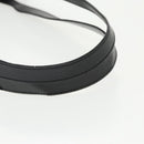 CELINE Macadam Canvas Shoulder Bag PVC Leather Black Gold Auth 99656-7