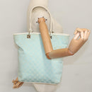GUCCI GG Canvas Tote Bag Light Blue Gold 002 1098 Auth 99662-21