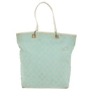 GUCCI GG Canvas Tote Bag Light Blue Gold 002 1098 Auth 99662-13
