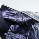 FENDI Zucchino Canvas Hand Bag Navy Silver Auth 99666-20