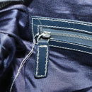 FENDI Zucchino Canvas Hand Bag Navy Silver Auth 99666-22