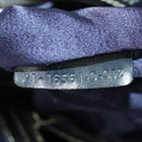 FENDI Zucchino Canvas Hand Bag Navy Silver Auth 99666-12