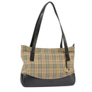 Burberrys Nova Check Tote Bag Canvas Beige Auth 99685-1