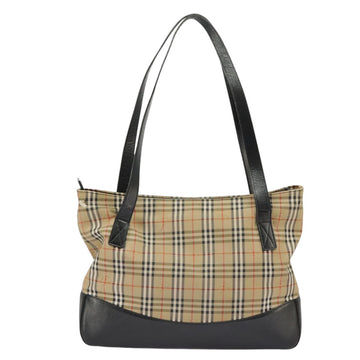 Burberrys Nova Check Tote Bag Canvas Beige Auth 99685 - 0