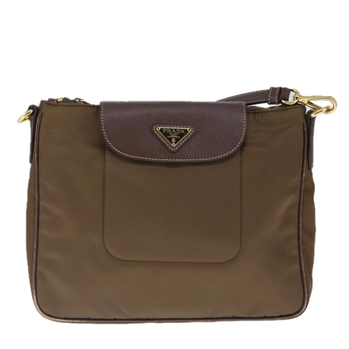 PRADA Shoulder Bag Nylon Brown Auth 99711 - 0