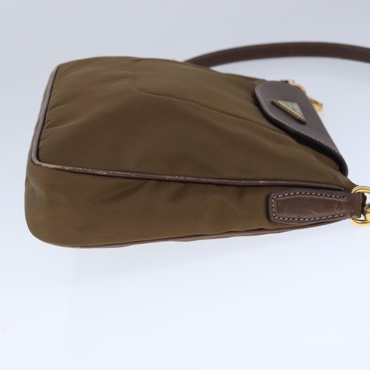 PRADA Shoulder Bag Nylon Brown Auth 99711