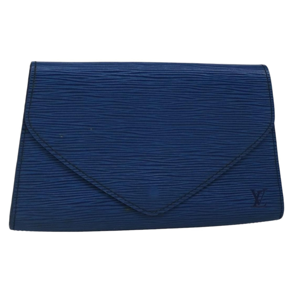 LOUIS VUITTON Epi Art Deco Clutch Bag Blue M52635 LV Auth 99721