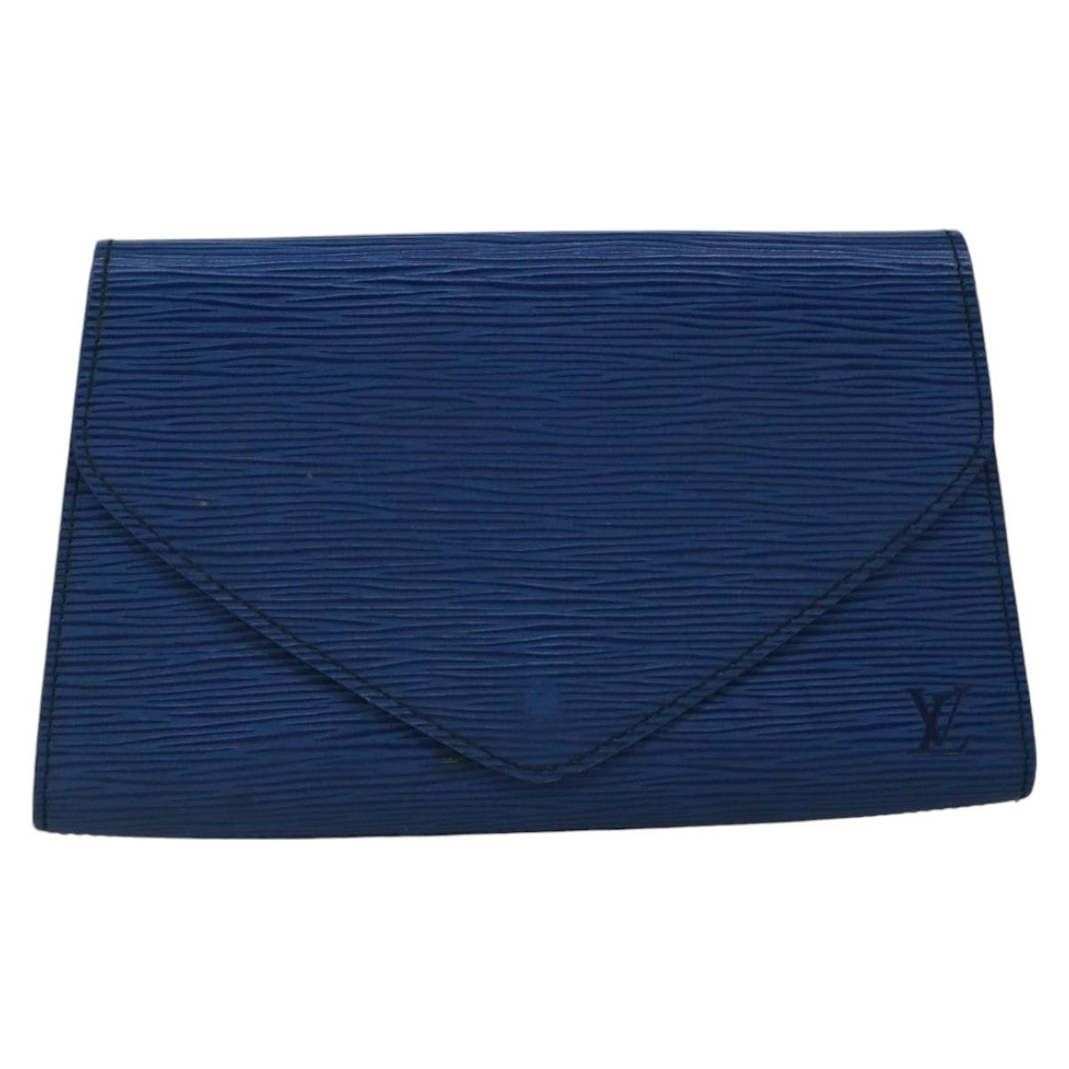 LOUIS VUITTON Epi Art Deco Clutch Bag Blue M52635 LV Auth 99721