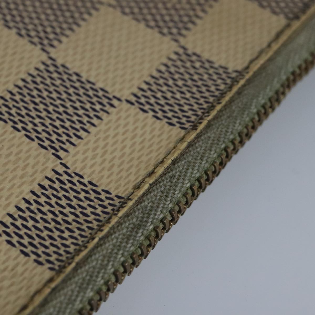 LOUIS VUITTON Damier Azur Pochette Cles Coin Purse N62659 LV Auth 99723