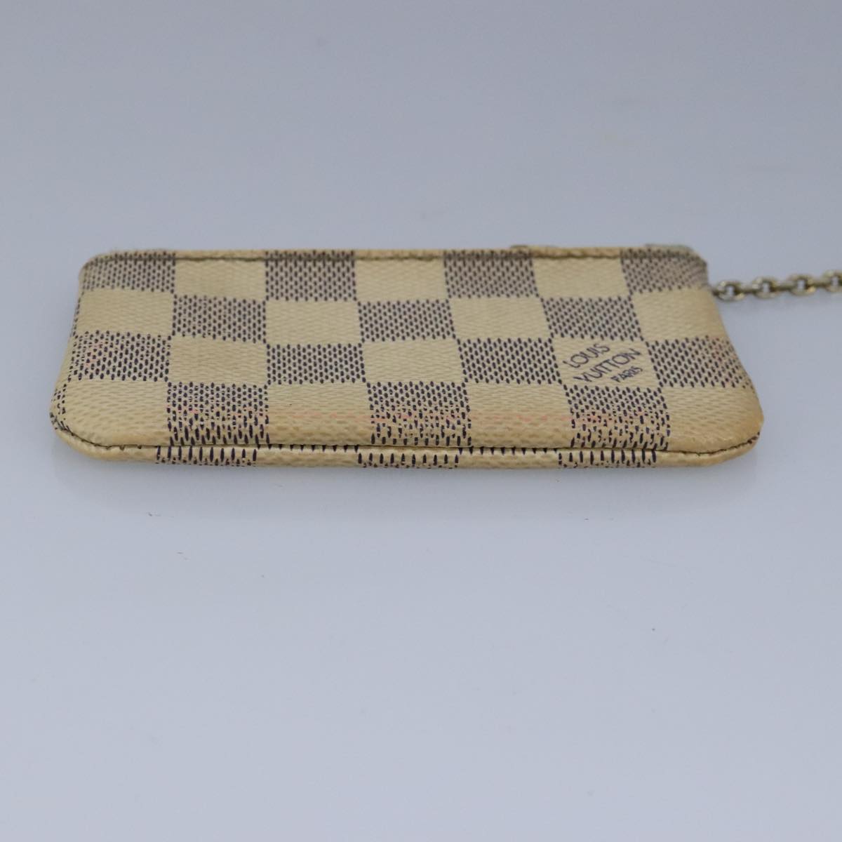 LOUIS VUITTON Damier Azur Pochette Cles Coin Purse N62659 LV Auth 99723