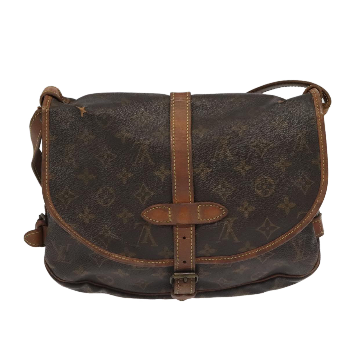 LOUIS VUITTON Monogram Saumur 30 Shoulder Bag M42256 LV Auth 99734 - 0