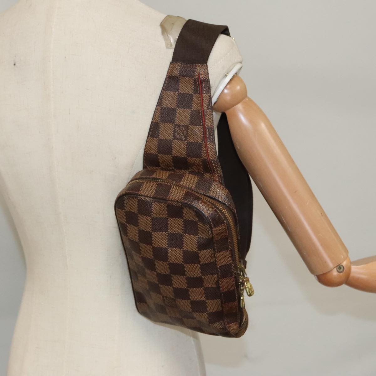 LOUIS VUITTON Damier Ebene Geronimos Shoulder Bag N51994 LV Auth 99744