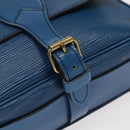 LOUIS VUITTON Epi Cartouchiere MM Shoulder Bag Blue M52245 LV Auth 99747-19