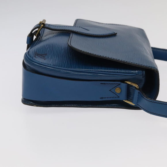 LOUIS VUITTON Epi Cartouchiere MM Shoulder Bag Blue M52245 LV Auth 99747