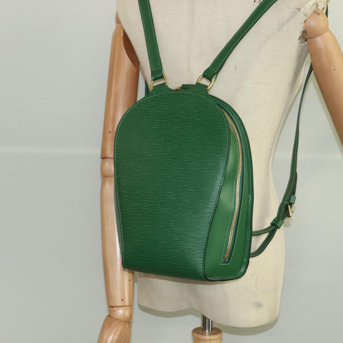 LOUIS VUITTON Epi Mabillon Backpack Green M52234 LV Auth 99760