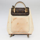LOUIS VUITTON Monogram Vernis Hot Spring Snow Backpack White M53548 Auth 99762-2